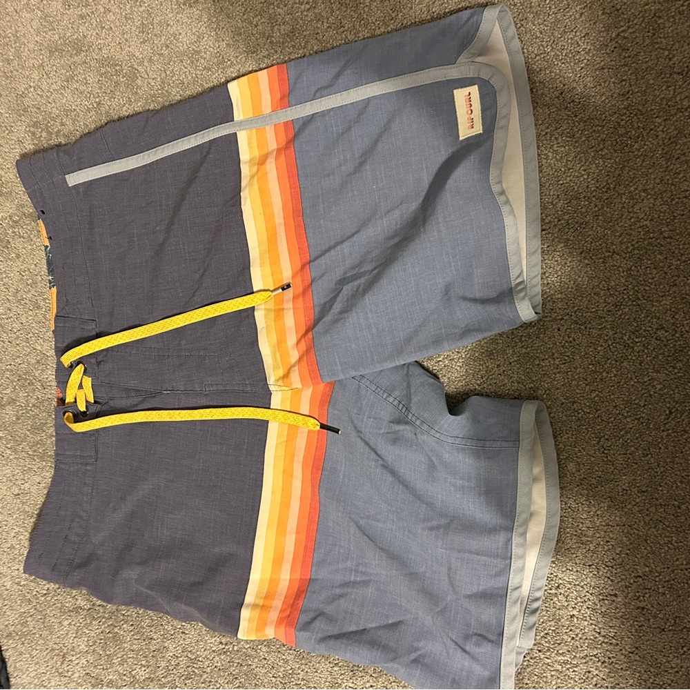 Rip Curl Blue and Orange Hybrid Shorts for Active Wear